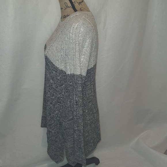 Jeanne Pierre Womens Knit Cotton Sweater Dress Medium Med Gray - Picture 3 of 9